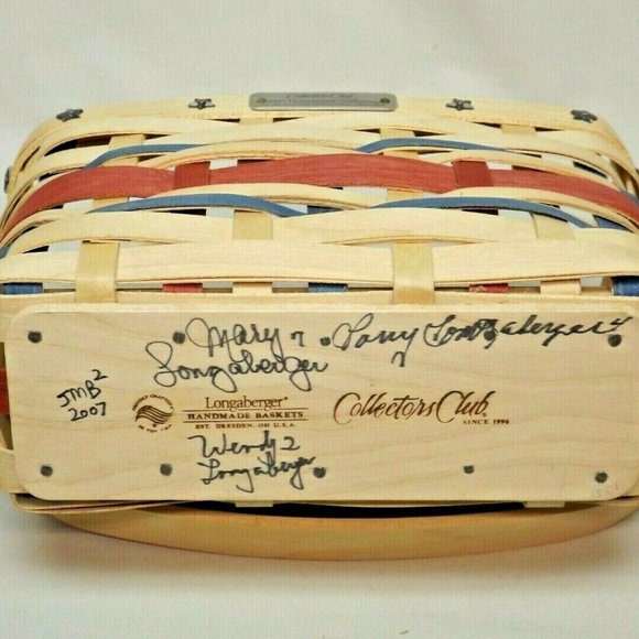 Longaberger 2007 Collectors Club Homestead Gathering Basket Combo Family Signed - Picture 11 of 13